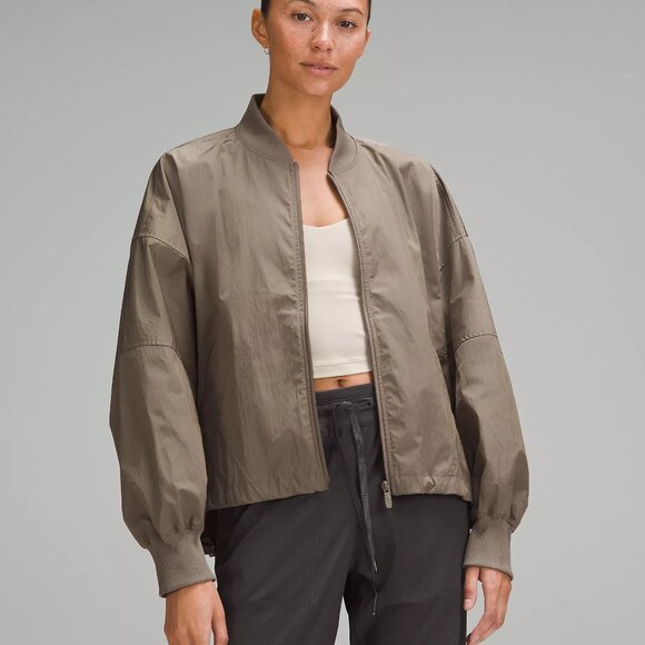 Lululemon Lightweight Hem-Cinch Bomber Jacket new . Nomad - Picture 1 of 16